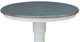 John Thomas Furniture® Dining Essentials Heather Gray/White Round Dining Table with White Traditional Pedestal Base with Extensions-1
