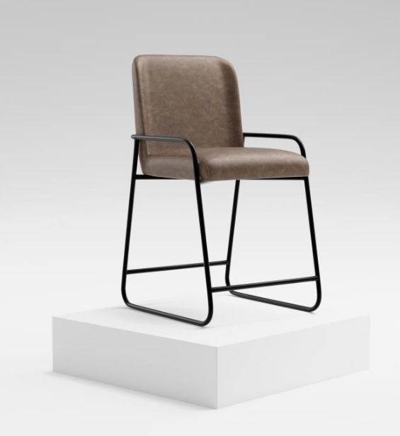 International Furniture Direct Seating Black/Brown Bar Stool-1