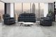 Global Furniture U6024 Black Manual Reclining Loveseat with LED and Speaker-1