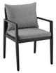 Armen Living Grand Black Outdoor Patio 2-Piece Dining Chair Set-1