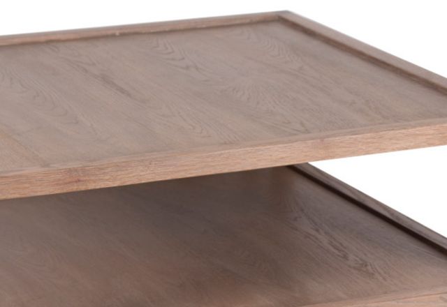 Porter International Designs Lowell Brown Square Coffee Table-3