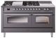 Ilve® Nostalgie II Series 60" Graphite Matte Pro Style Dual Fuel Range-0