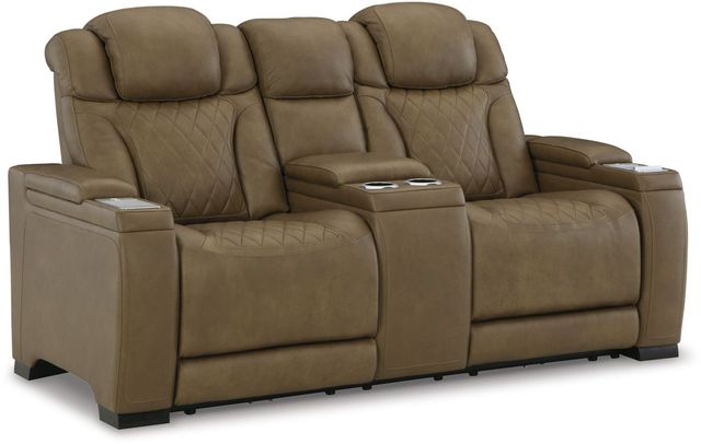 Signature Design by Ashley® Strikefirst Nutmeg Power Reclining Loveseat-1