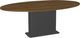 Amisco Customizable Lucarelli 84" Oval Dining Table with 1" Walnut Veneer Top-0