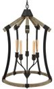 Cal® Lighting & Accessories Dali Iron/Light Oak Chandelier-1