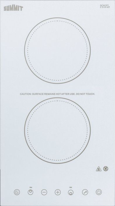 Summit® 12" White Electric Cooktop