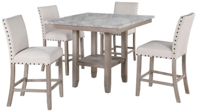 Global Furniture USA D4010BT 5-Piece Natural/White Occasional Table Set-0