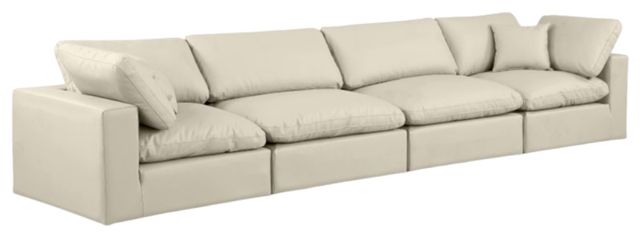 Meridian Furniture Comfy 4-Piece Cream 40" Modular Sectional-0