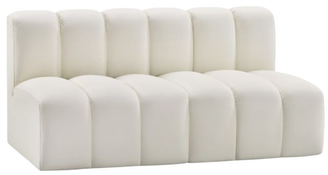Meridian Furniture Arc 2-Piece Cream Small Spaced Sectional-0