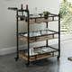 Furniture of America® Aylmer Antique Black/Oak Serving Cart-1