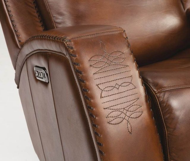 Flexsteel® Mustang Brown Power Reclining Sofa with Power Headrests-3
