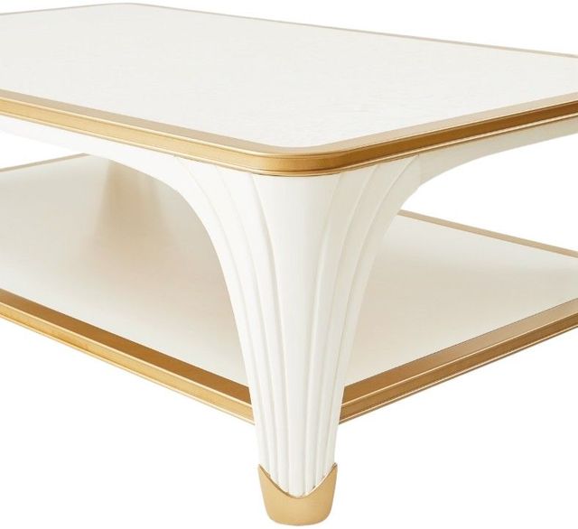 Michael Amini® La Terrazza Creamy Pearl Rectangular Cocktail Table-3