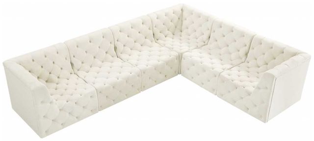 Meridian Furniture Tuft 6-Piece Cream L-Shape Sectional-1