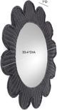 TOV Furniture Coralie Black Round Wall Mirror-2