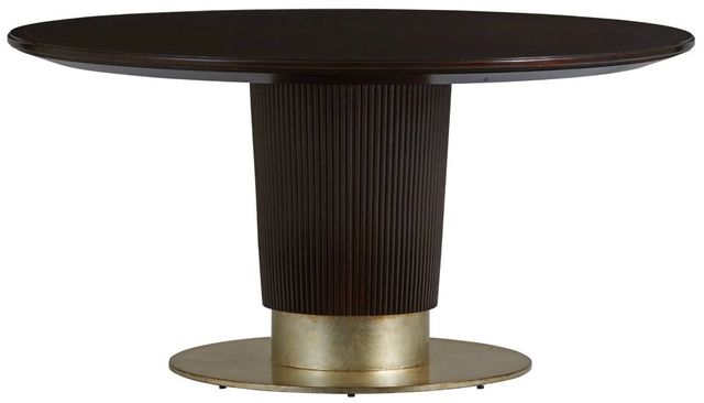 Lexington Home Carlyle Waldorf Brown Dining Table with Antiqued Silver Base-0