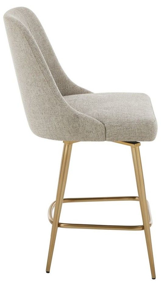 Uttermost® Bramwell Heathered Taupe Upholstered Counter Stool-4