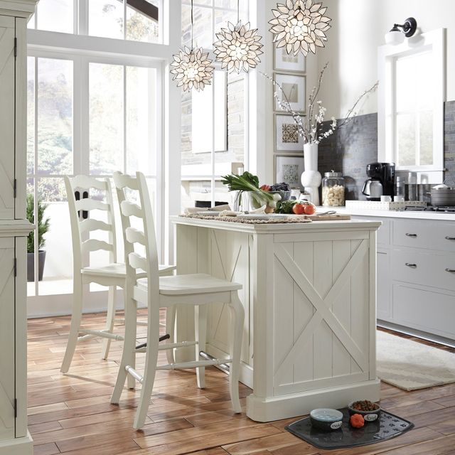 homestyles® Seaside Lodge 3-Piece White Kitchen Island Set-4