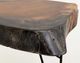 International Furniture Direct Parota Epoxy Stained Brown Sofa Table with Black Base-5