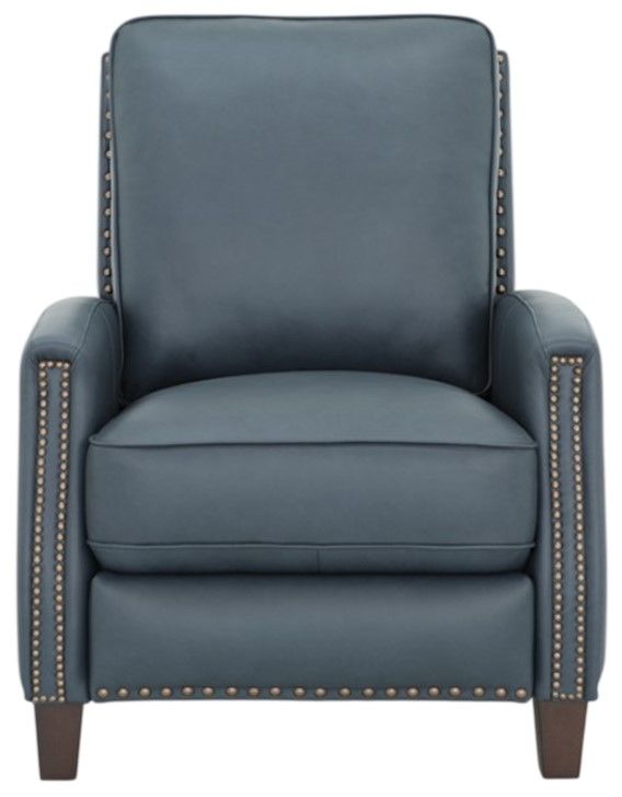 BarcaLounger® Melrose Santa Fe Ocean Leather Manual Recliner-3