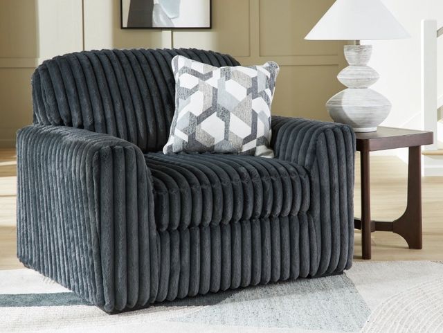 Signature Design by Ashley® Midnight-Madness Gunmetal Chair and a Half-1