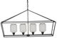 A & B Home Black Rectangle Iron and Glass Chandelier-1