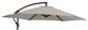 Furniture of America® Glam Canvas Stone Polyester/Steel Outdoor Cantilever Umbrella with LED-1
