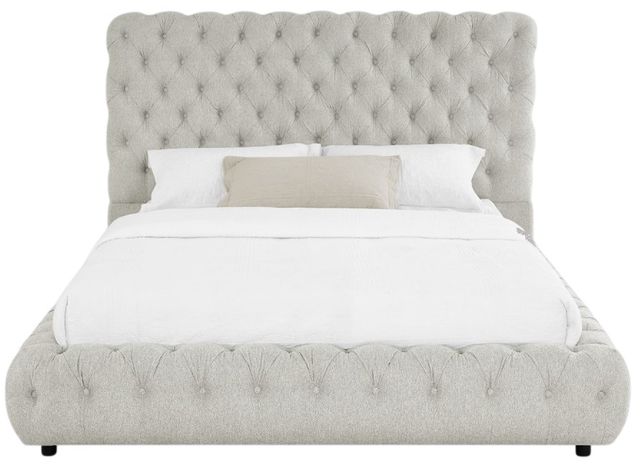 Crown Mark Flory Dove King Upholstered Platform Bed-3