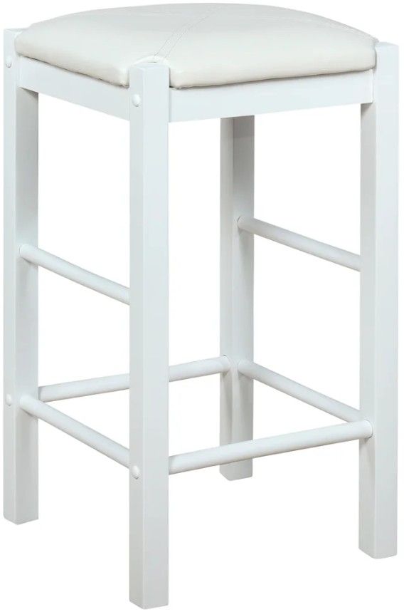 Linon Lance 2-Piece White Counter Stool Set-3