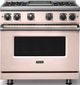 Viking® 7 Series 36" Blush Pro Style Natural Gas Range with Griddle-0