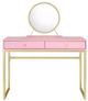 ACME Furniture Coleen Gold/Pink Vanity Desk-1