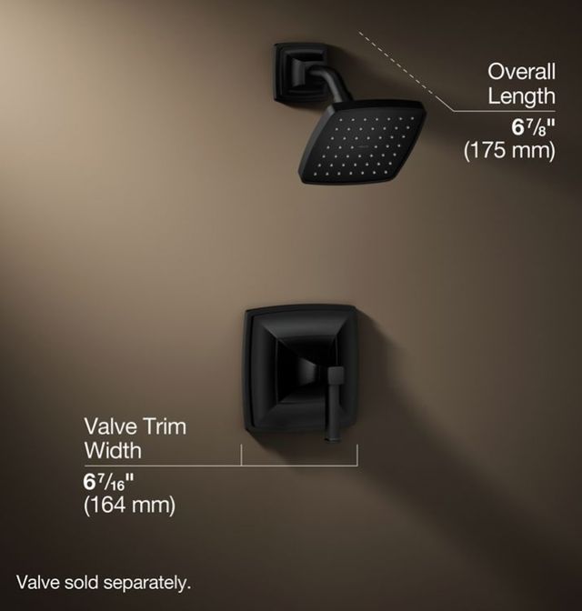 KOHLER® Riff® Rite-Temp® Matte Black 2.5 GPM Shower Trim Kit-2