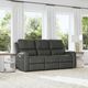 Flexsteel® Linden Charcoal Power Reclining Sofa with Power Headrests and Lumbar-0
