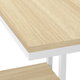 Monarch Specialties Inc. Natural 25"H Accent Table with White Metal Base -4