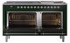 Ilve® Nostalgie II Noblesse 60'' Emerald Green Pro Style Dual Fuel Range with Chrome Trim-1