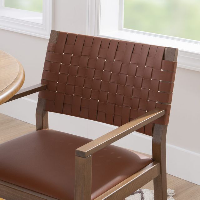 Linon Gustavo Brown Arm Chair-4