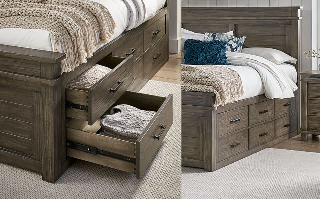 A-America® Glacier Point Graystone California King Captain Panel Bed-2