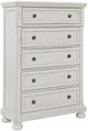 Signature Design by Ashley® Robbinsdale Antique White 58" Chest of Drawers-0