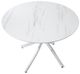 Homelegance® Topeka White Dining Table with Chrome Base-3