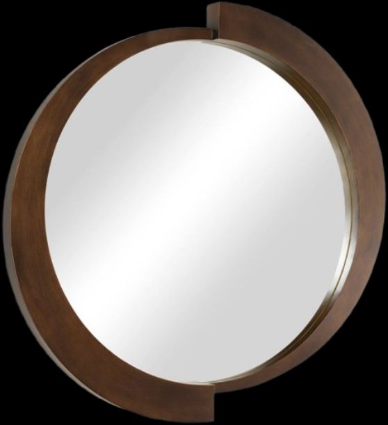 Uttermost® Reverse Bronze Round Mirror-3