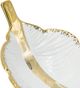 A & B Home The Design Gold/White Decorative Leaf-Shaped Tray-4