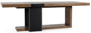 front view of the Classic Home Danica Natural Oak Dining Table