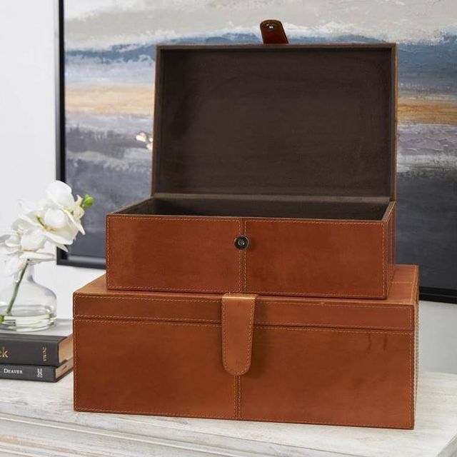 Deco Marche 2-Piece Brown Storage Box Set-4
