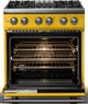 Viking® 5 Series 30" Daffodil Pro Style Dual Fuel (NG) Range with Polished Chrome Trim-1