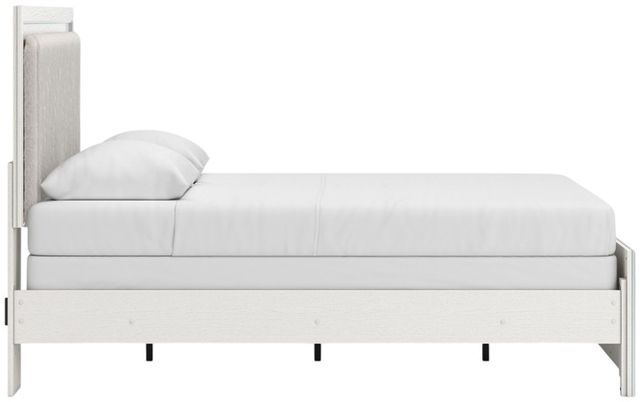 Signature Design by Ashley® Zuraleus White Queen Panel Bed with Upholstered Headboard-3