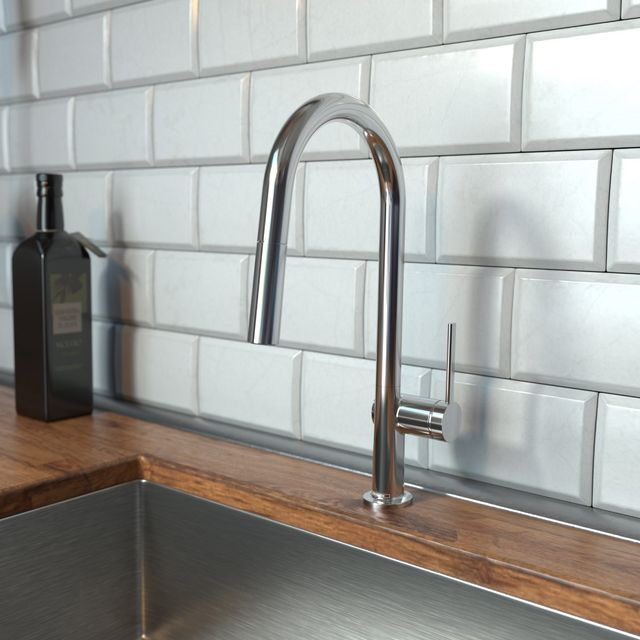 Hansgrohe Talis N Chrome A-Style 2-Spray Pull-Down High Arc Kitchen Faucet-1
