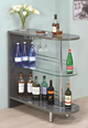 Coaster® Adolfo Glossy Grey/Clear 3-Tier Bar Table-1