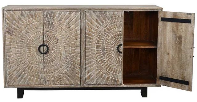 Classic Home Vivienne Distressed Taupe Sideboard-3