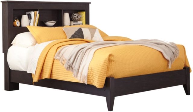 Signature Design by Ashley® Reylow 4-Piece Dark Brown Queen Bookcase Bed Set-1