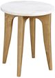 Bernards Tapestry Beige Accent Table with White Marble Top-0