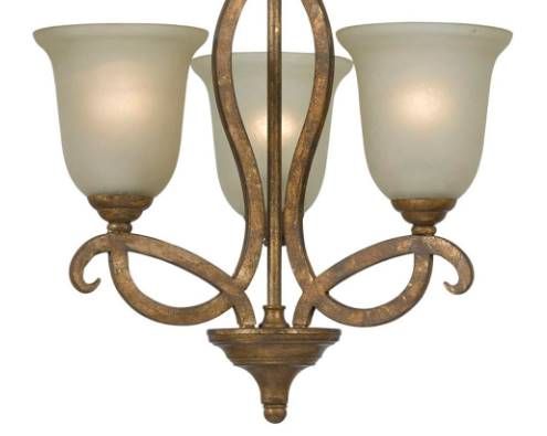 Cal® Lighting & Accessories Emmett Iron 3-Light Golden Chandelier-1